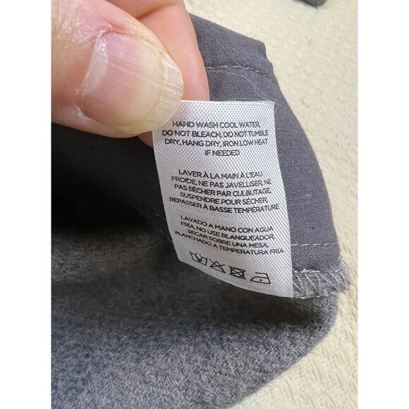 Onia Brushed Flannel Shirt Essential Heavy-Weight Overshirt | Gray | Mens Medium - Picture 7 of 13